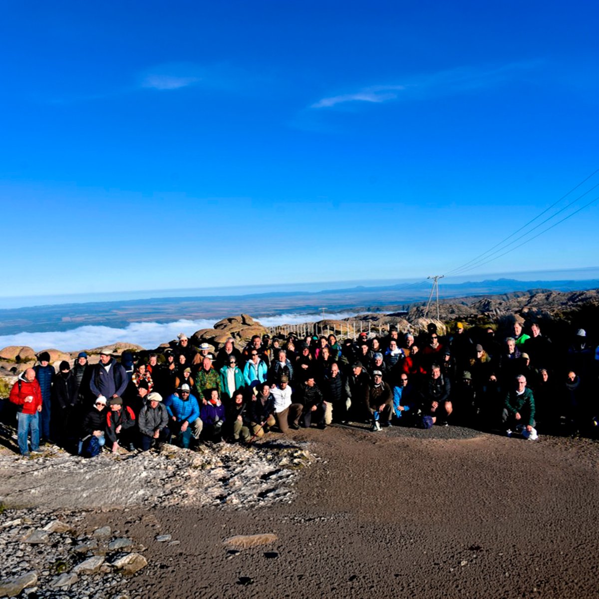 Peregrinos en las Altas Cumbres camino a Villa Cura Brochero